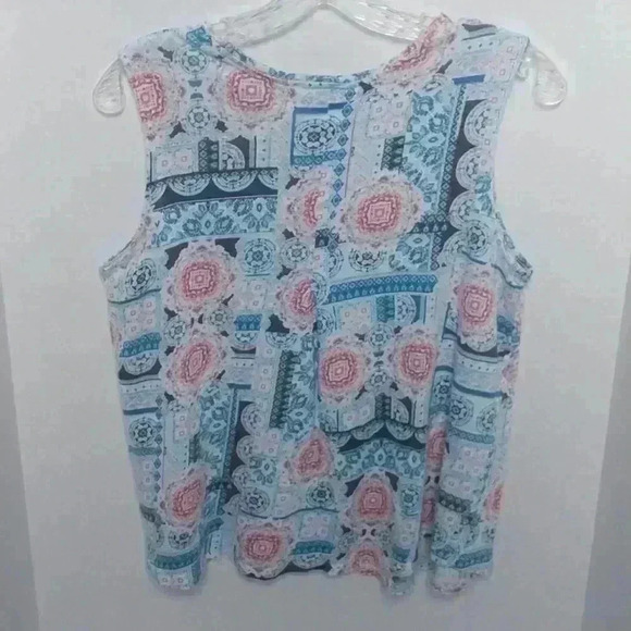 J. Jill Love Linen Portofino Medallion Print Tank Small - Picture 2 of 4